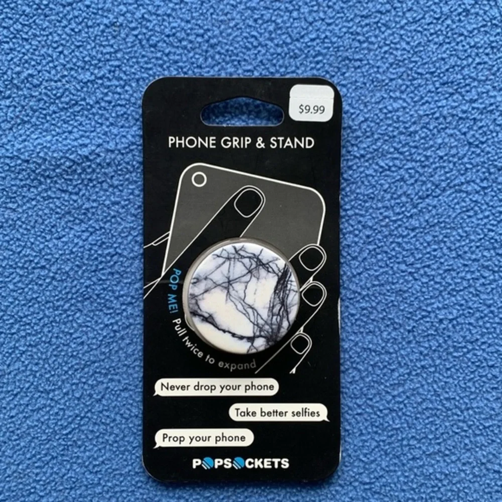 Marble printed pop socket